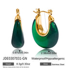 Maillard Autumn and Winter Resin Earrings Stainless Steel Ear Buckle Ear Jewelry