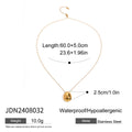 Choker Stainless Steel Necklace in Gold-Plated with Minimalist Detail — jewelry construction