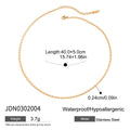 Cubic Zirconia Stainless Steel Snake Chain Gold-Plated Necklace — alternate product view — jewelry finish and design detail