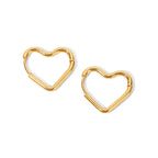 French Style Earrings Stainless Steel Plated18K Gold Heart Earrings Versatile Earrings for Women