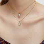 Gold-Plated Brass Shell Necklace with chain design details