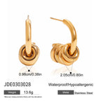 Stainless Steel Earrings in Gold-Tone — Polished Silhouette with a refined design profile