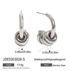 Stainless Steel Earrings in Gold-Tone — Polished Silhouette featuring contemporary and a gold-tone finish