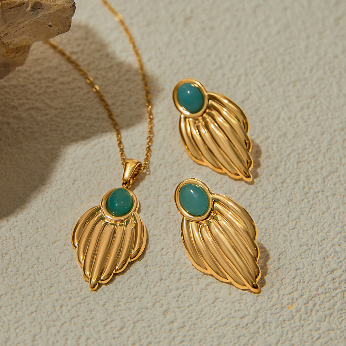 Stainless Steel Necklace in Gold-Tone — Modern Classic featuring contemporary detailing