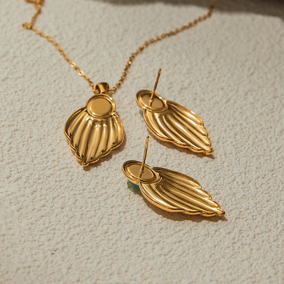 Stainless Steel Necklace in Gold-Tone — Modern Classic in a gold-tone stainless steel finish