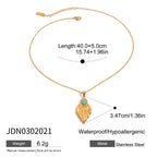 Stainless Steel Necklace in Gold-Tone — Modern Classic with gold-tone stainless steel construction