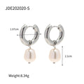 Freshwater Pearl Pendant Stainless Steel Necklace in Gold-Tone with a pendant design profile
