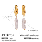 Gold-Tone Stainless Steel Pearl Stud Earrings — Thoughtful Design with a stud design profile
