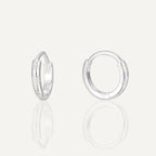 925 Sterling Silver Star Circle Zircon Earrings — front view