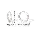 925 Sterling Silver Star Circle Zircon Earrings — side profile