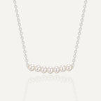 925 Sterling Silver Beaded Pendant Chain Necklace — front view